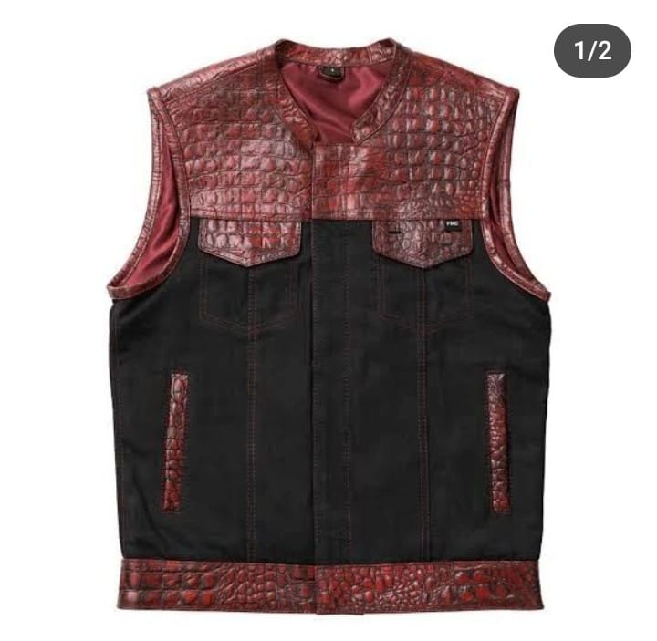 Crocodile hot sale leather vest