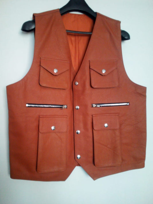 Leather Vest coat For Men