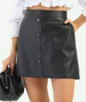leather women's skirt